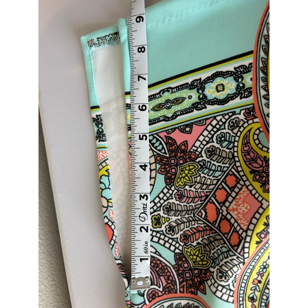 Bisou Bisou Michele Bohbot Bohemian Paisley Pencil Skirt Large NWT - Picture 8 of 10